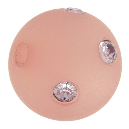 Perle ronde strass Polaris 10 mm Antique Pink x1