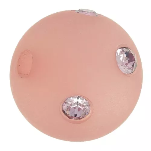 Perle ronde strass Polaris 10 mm Antique Pink x1
