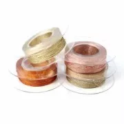 Bobine de fil Sorrento fabrication italienne 0,6 mm - Rose antique x50m