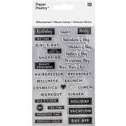 Set de 31 Tampons en silicone pour Bullet journal - Evenements