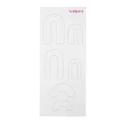 Set de gabarits flexible pour pâte polymère 165x70 mm - forme géométriques x6