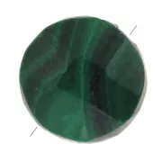 Perle ronde 6 mm facettée en pierre gemme - Malachite x1