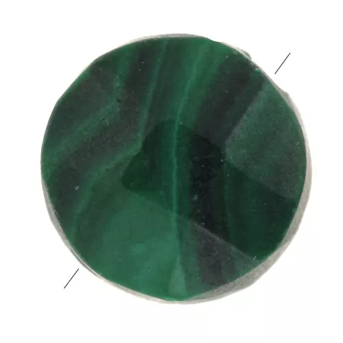 Perle ronde 6 mm facettée en pierre gemme - Malachite x1