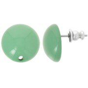 Clous d'oreilles ronds 14 mm en résine - Vert x2|raw }}