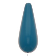 Perle poire en résine 40x16 mm - Bleu canard x1