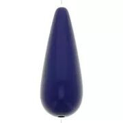 Perle poire en résine 40x16 mm - Bleu marine x1
