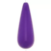 Perle poire en résine 40x16 mm - Violet x1