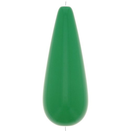 Perle poire en résine 40x16 mm - Vert x1