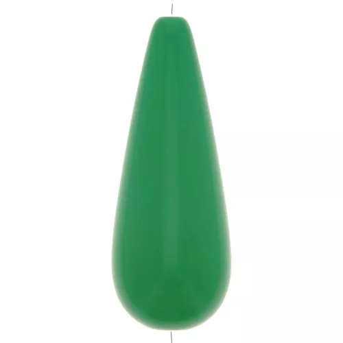 Perle poire en résine 40x16 mm - Vert x1