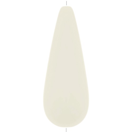 Perle poire en résine 40x16 mm - Ivoire x1