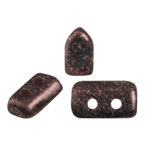 Perles en verre Piros® par Puca® 2x5 mm - Dark Violet Metallic Mat x10g