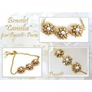 Perles en verre Piros® par Puca® 2x5 mm - Green Turquoise Metallic Mat x10g