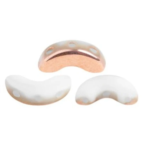 Arcos® par Puca® 5x10 mm - Opaque White Capri Gold x10g