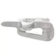 Poussoir étoile 12x13 mm avec strass pour lacets 8 mm - Rhodié - Crystal x1