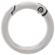 Fermoir rond mousqueton 27 mm - Placage Argent fin vieilli x1|raw }}