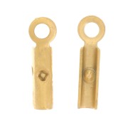 Pinces lacet pour cordon 0.8 mm à 1 mm - Acier inoxydable 304 Doré x4