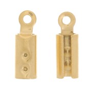 Pinces lacet pour cordon 2 mm - Acier inoxydable 304 Doré x4