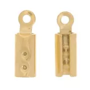Pinces lacet pour cordon 2 mm - Acier inoxydable 304 Doré x4