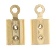 Pinces lacet plat 4 mm - Acier inoxydable 304L Doré x4