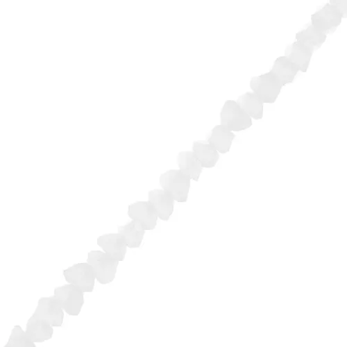 Perles en verre irrégulières facettées 3 mm - Blanc x33cm