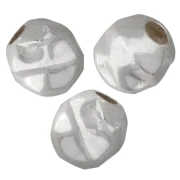 Perles rondes froissées 5 mm - Argent 925 x5