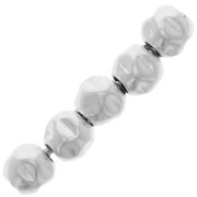 Perles rondes 3 mm effet froissées - Argent 925 x20|raw }}