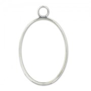 Serti pendentif pour cabochon 4127 30x22 mm en Argent 925 x1|raw }}