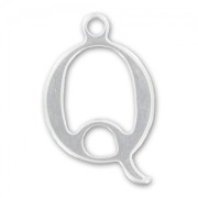 Breloque lettre Q - 17 mm en Argent 925 x1