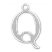 Breloque lettre Q - 17 mm en Argent 925 x1