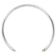 Bracelet jonc fin 1.5x160 mm avec 2 anneaux fermés - Argent 925 x1