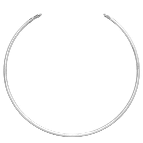 Bracelet jonc fin 1.5x160 mm avec 2 anneaux fermés - Argent 925 x1