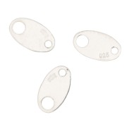 Attaches ovales 8x4,5 mm en Argent 925 x10