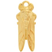 Pendentif cigale 23x9 mm - Doré à l'or fin x1|raw }}
