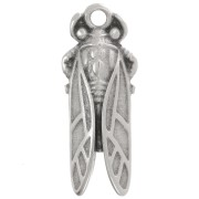 Pendentif cigale 23x9 mm - Placage Argent fin vieilli x1|raw }}