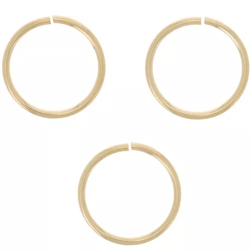 Anneaux ouverts 8x0.6 mm - Gold filled (or laminé) x10