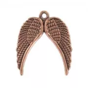 Breloque ailes d'ange 23 mm cuivré vieilli x1