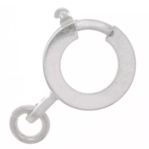 Fermoir à ressort 10 mm avec anneau ouvert - Argent 925 x1