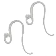 Crochets d'oreilles design 14 mm - Argent 925 x2