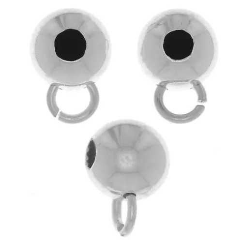Perle stoppeur attache breloque 5 mm avec un trou de 1.3 mm - Argent 925 x1