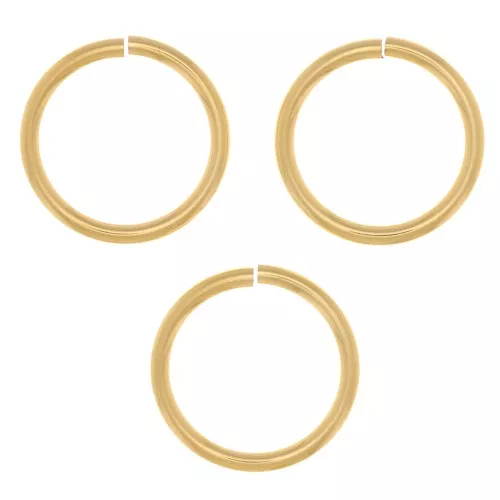 Anneaux ouverts 10x1 mm - Gold filled (or laminé)  x4