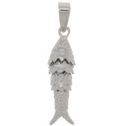 Pendentif poisson articulé avec anneau fermé 22x6 mm - Argent 925 x1|raw }}