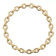 Bague chaîne fine maille Forçat - Taille 58 - Plaqué Or 3 microns x1