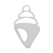 Mini breloque coquillage 10x6 mm - Argent 925 x1