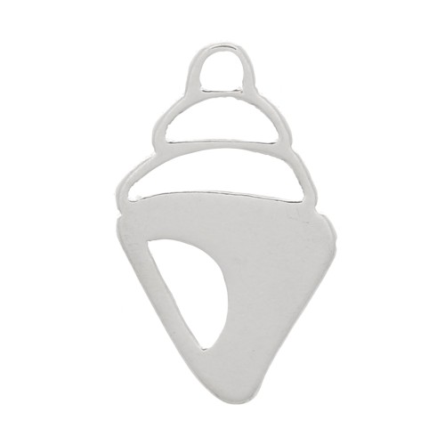 Mini breloque coquillage 10x6 mm - Argent 925 x1