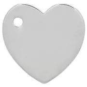 Sequin coeur 13 mm - médaille à graver - Argent 925 x1