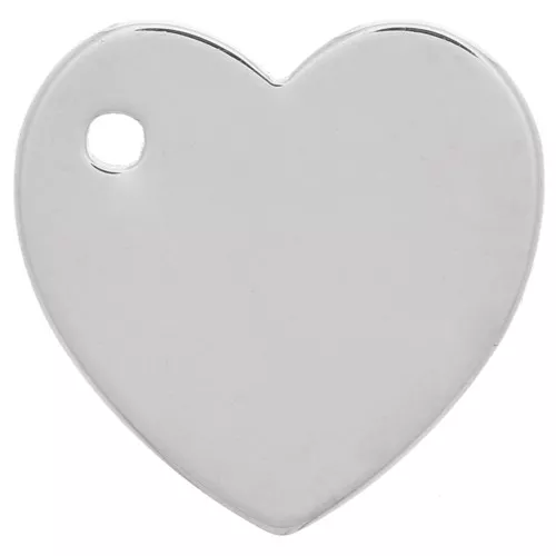 Sequin coeur 13 mm - médaille à graver - Argent 925 x1