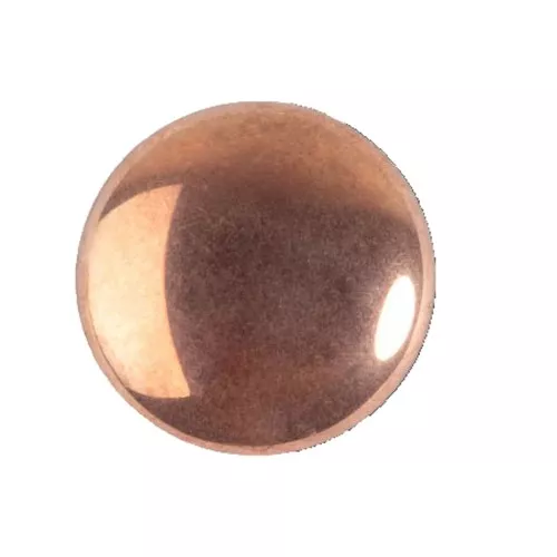 Cabochon rond en verre par Puca® 18 mm - Jet Capri Gold x1