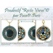 Cabochon rond en verre par Puca® 25 mm - Crystal Mat AB x1