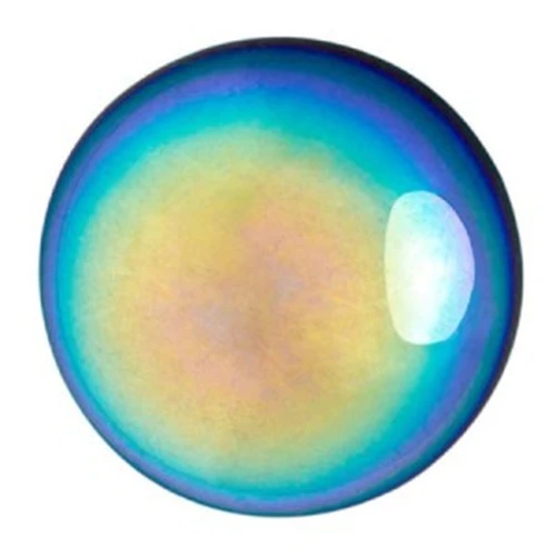 Cabochon rond en verre par Puca® 25 mm - Jet AB x1