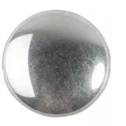 Cabochon rond en verre par Puca® 25 mm - Jet Silver x1